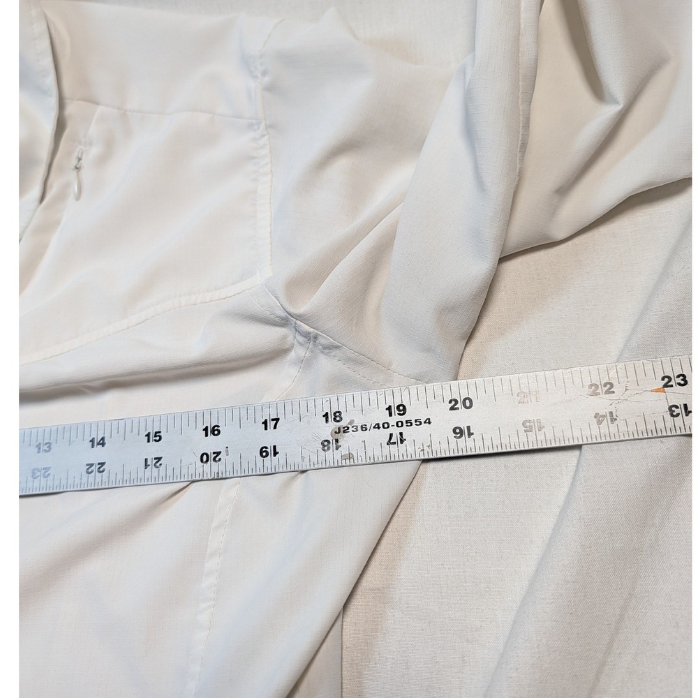 Patagonia Women Long Sleeve Snap Front Fishing Hiking Shirt 10 White Ripstop - Picture 4 of 11